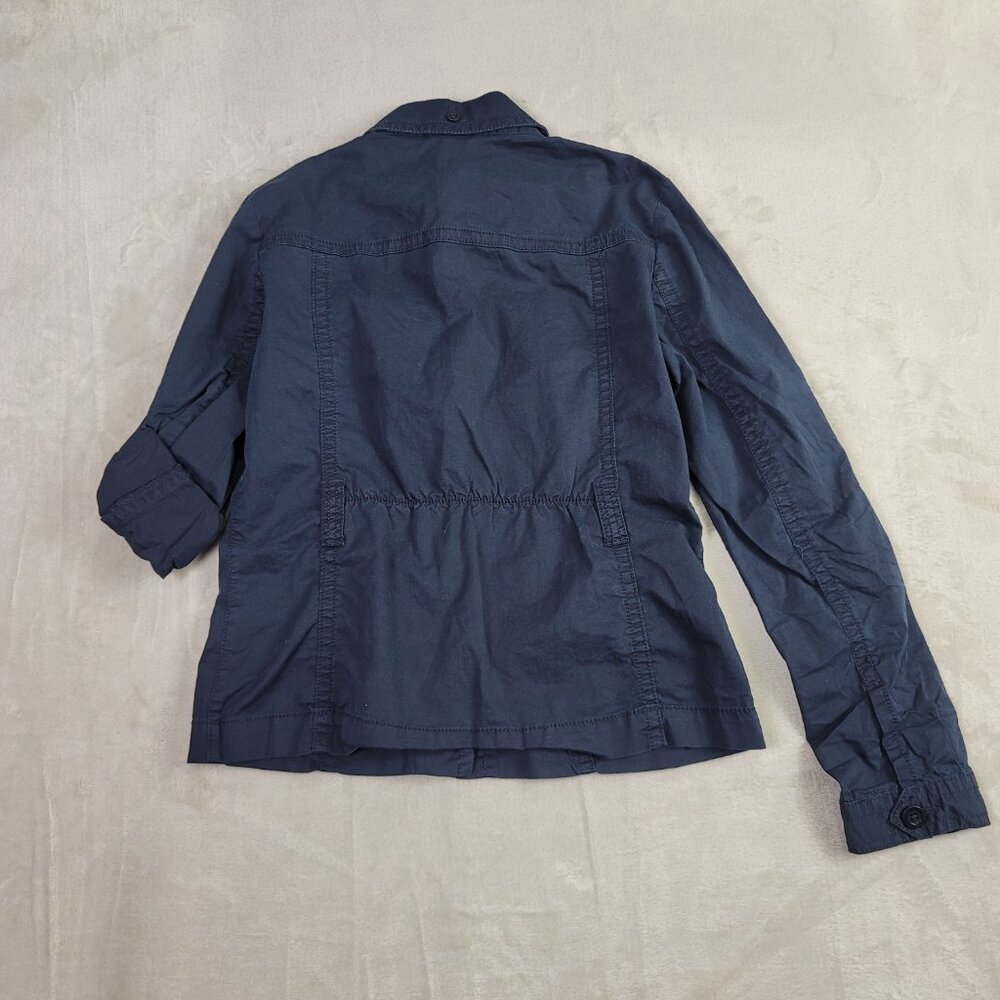 J. Crew Navy Lightweight Stretchy Buttoned Women's Shacket | Size 2 - Picture 6 of 6
